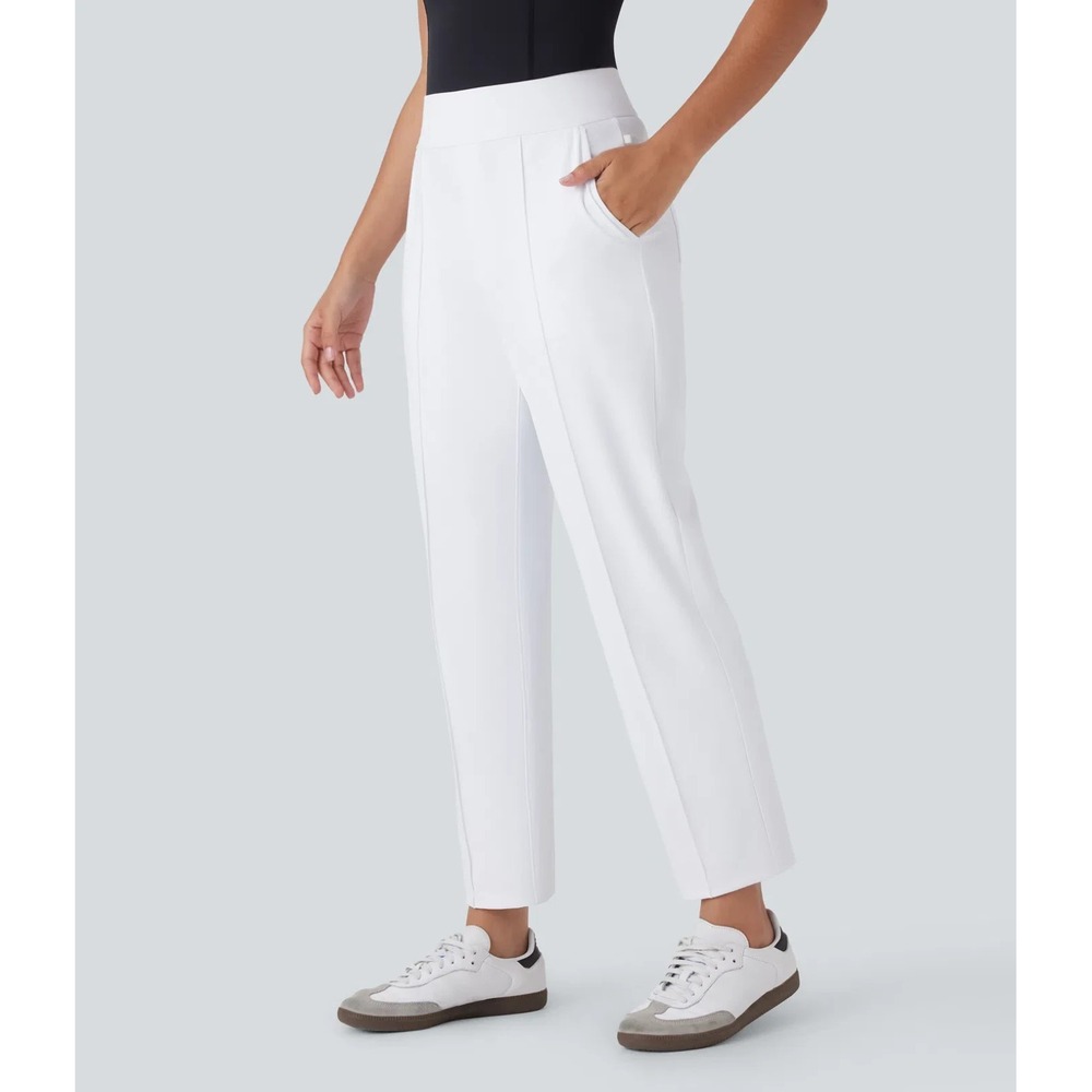 Halara Mid High Waisted Pockets Quick Dry Golf Pants-Golf Tee-UPF40+ Medium